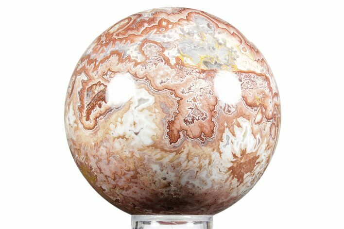 Polished Crazy Lace Agate Sphere - Mexico #355395